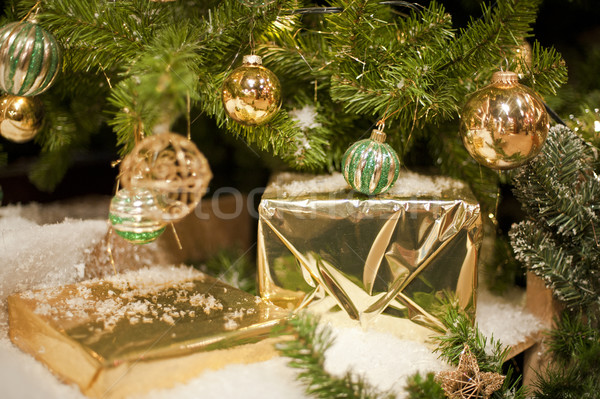 Golden Packages for Christmas Stock photo © tepic