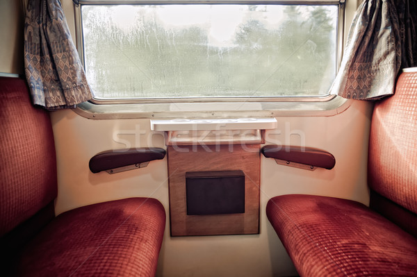 Dentro edad tren lluvioso ventana viaje Foto stock © tepic