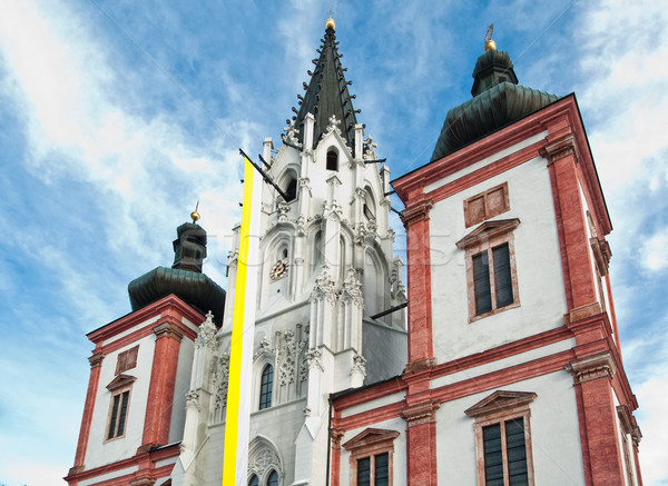 Gothic bedevaart kerk verlagen Oostenrijk hemel Stockfoto © tepic