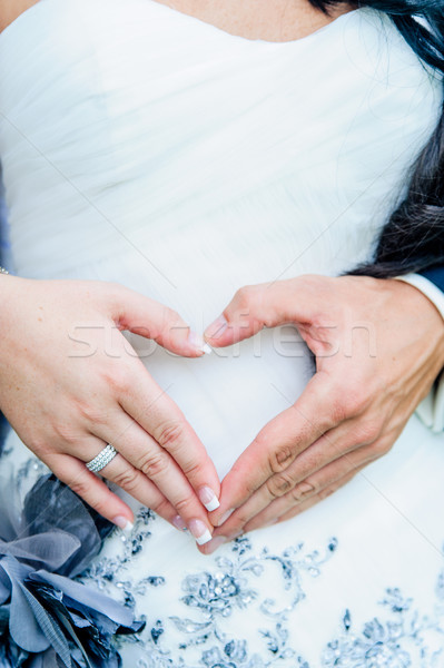 пару формы сердца рук свадьба сердце Сток-фото © tepic