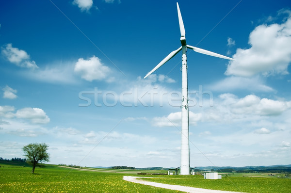 Buena energía aerogenerador verano paisaje cielo Foto stock © tepic