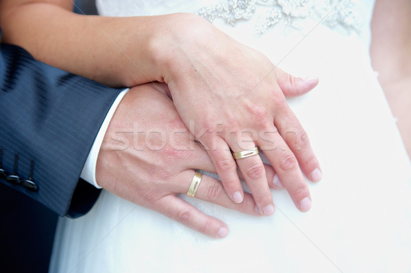 Hands of a Wedding Couple Stock photo © tepic
