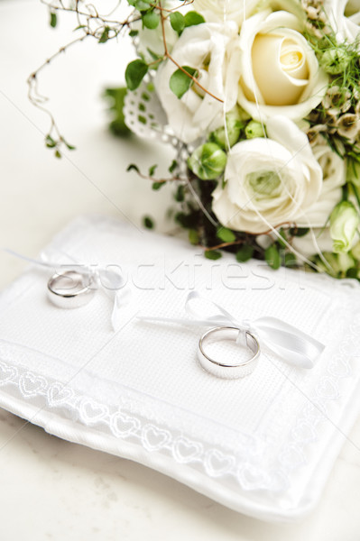 Wedding Rings on a Pad Stock photo © tepic