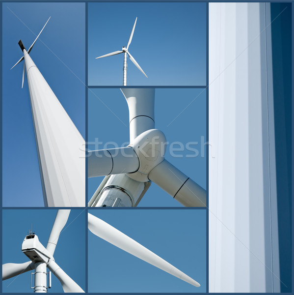 Collage of a Wind Turbine Stock photo © tepic