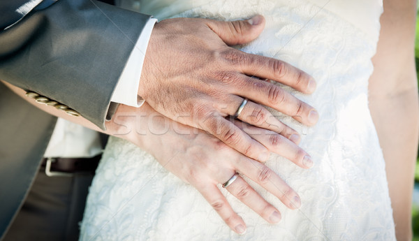 Mariage couple mains corps mariée femme [[stock_photo]] © tepic