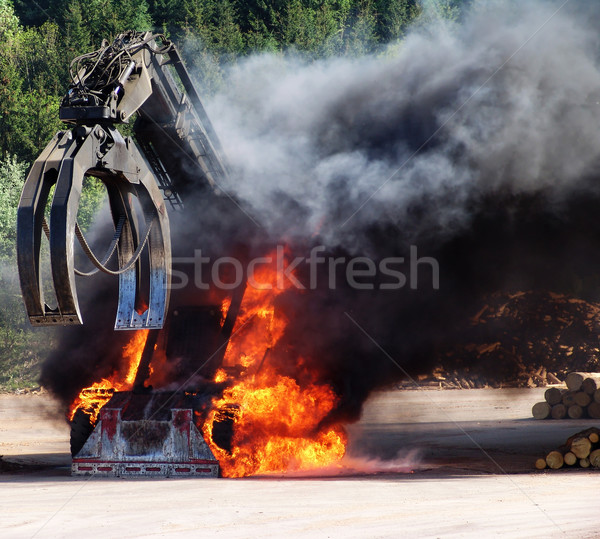 Grande máquina fuego naranja llama seguridad Foto stock © tepic