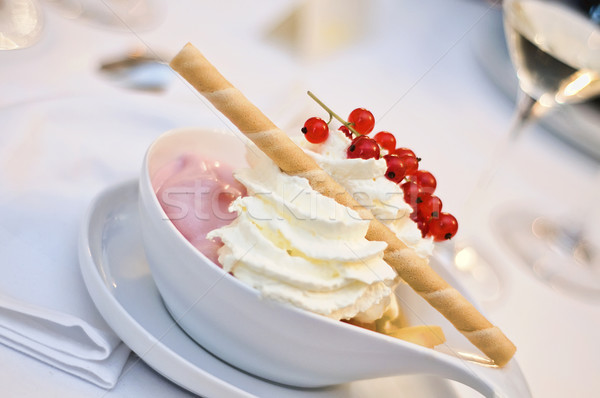 красный кремом клюква продовольствие фрукты льда Сток-фото © tepic