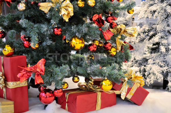 Navidad regalos árbol árbol de navidad diseno fondo Foto stock © tepic