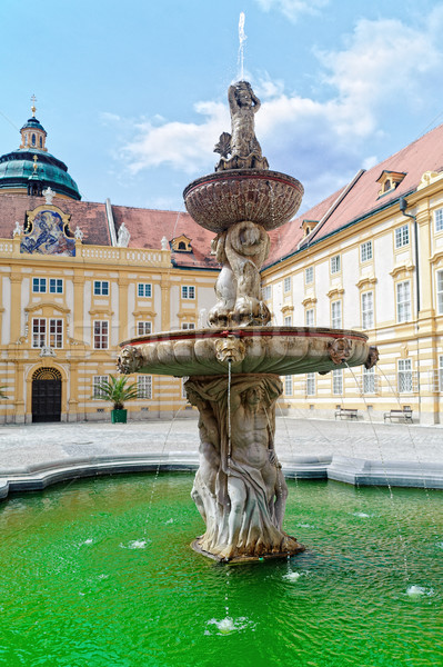 Barokowy fontanna opactwo sztuki podróży architektury Zdjęcia stock © tepic