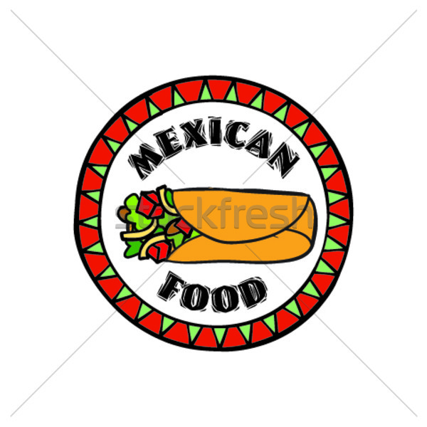 Mexican food icon.  Traditional cuisine of Mexico. Fastfood cafe Stock photo © Terriana