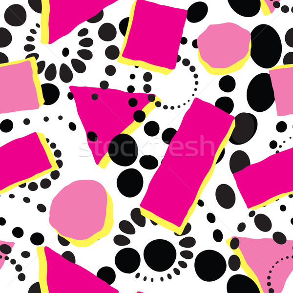 Abstract spot seamless pattern. Geometric funky dotted background Stock photo © Terriana
