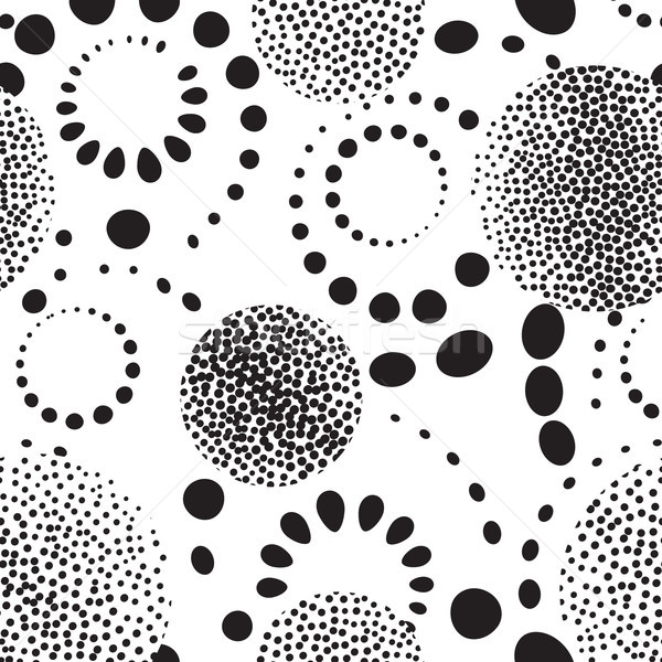 Abstract spot seamless pattern. Chaotic round shape dotted bubble background Stock photo © Terriana
