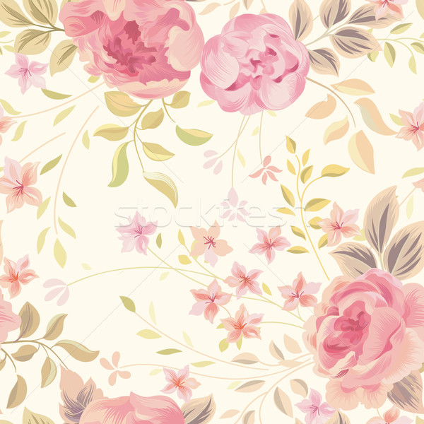 Floral Blume Fanfare Garten Wand Stock foto © Terriana