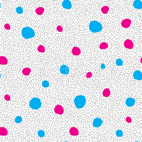 Stock photo: Abstract dot seamless pattern. Stylish dotted background of 80s