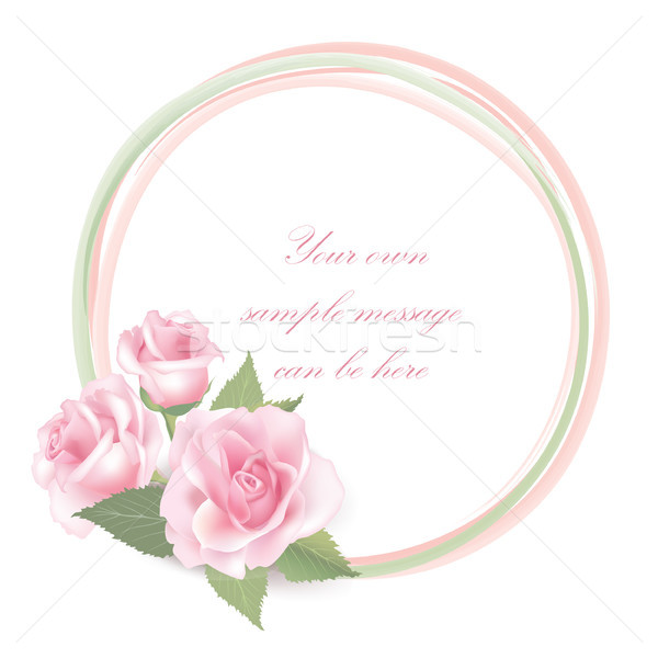 Floral fleur rose bouquet vintage couvrir [[stock_photo]] © Terriana