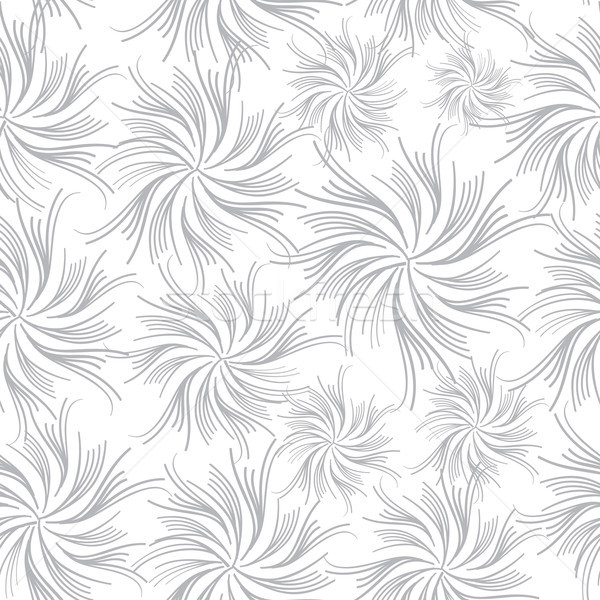 Stockfoto: Swirl · naadloos · witte · bloemen