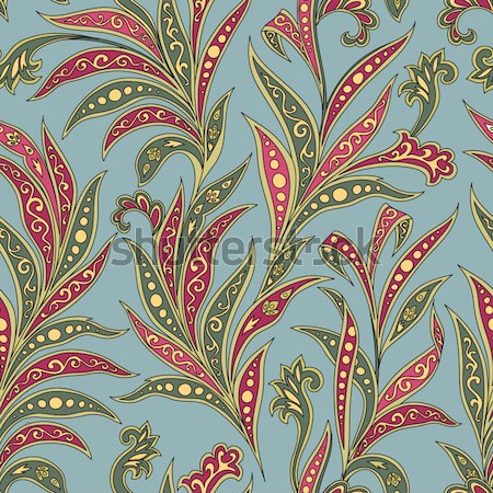 Flower tile pattern. Floral oriental ethnic background. Arabic o Stock photo © Terriana