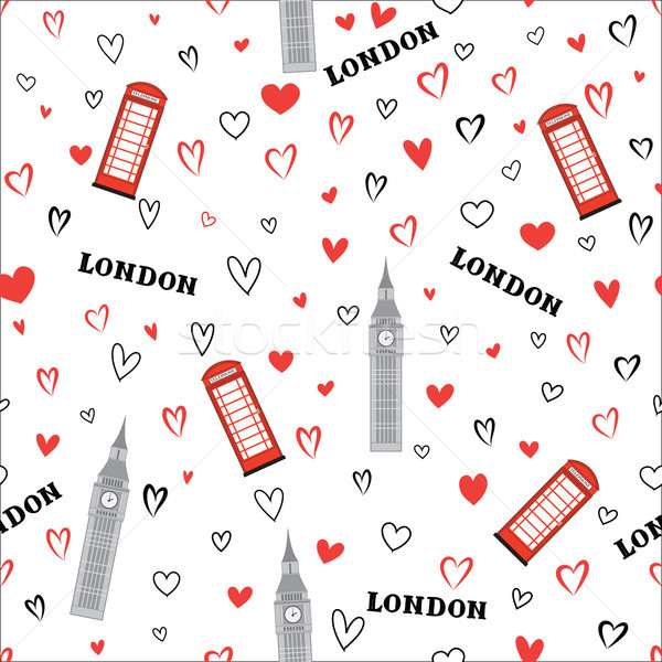 Travel seamless pattern. London vacation wallpaper. English land Stock photo © Terriana