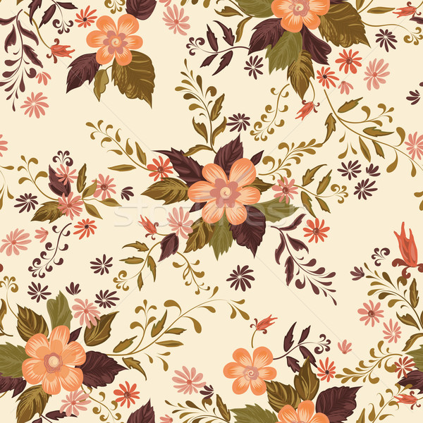 Floral seamless pattern. Abstract ornamental flowers. Flourish ditsy print Stock photo © Terriana