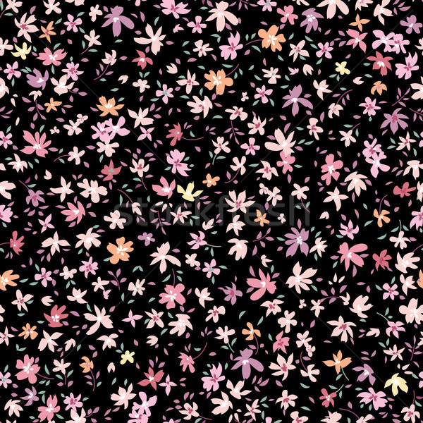 Floral seamless pattern. Flower background. Ornamental fabric retro painting Stock photo © Terriana
