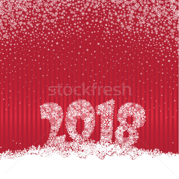 Christmas holiday snow background. Happy new 2018 Year greeting  Stock photo © Terriana