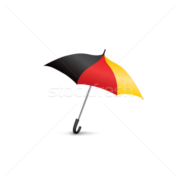 German flag colored umbrella. Season fashion accessory. Travel G Stock photo © Terriana