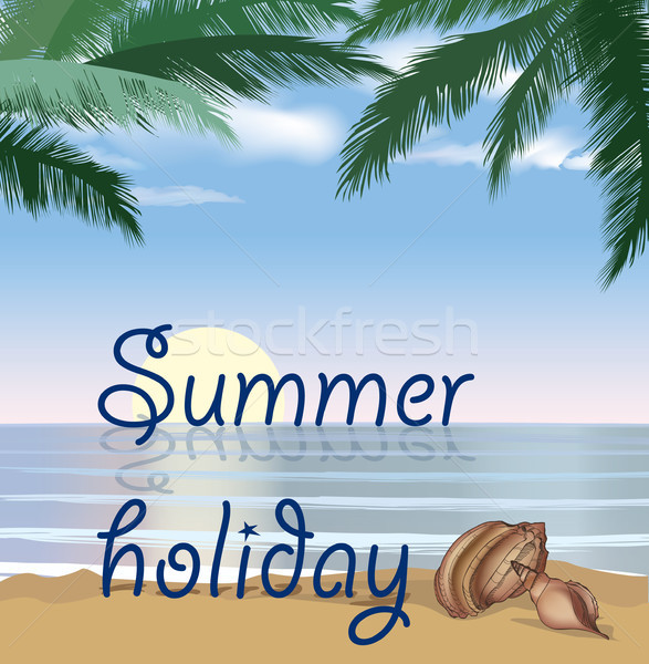 Summer Holidays Background Seaside View Poster Vector Beach Resort Vector Beach Resort Wallpaper Add To Lightbox Comp