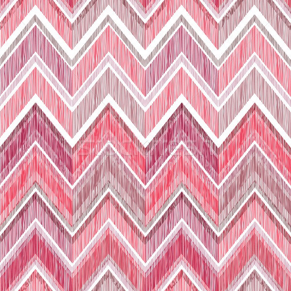 Abstract zig zag geometric tiled pattern. Fabric doodle line orn Stock photo © Terriana