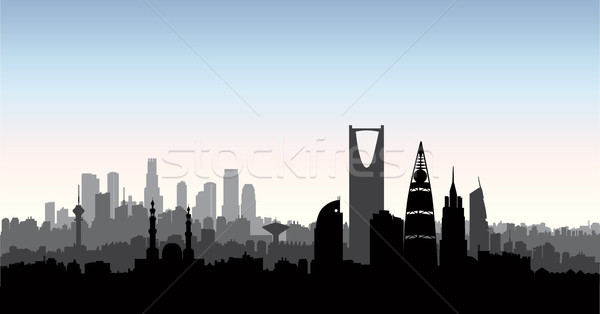 Riyad cityscape silhouette ciel ville [[stock_photo]] © Terriana