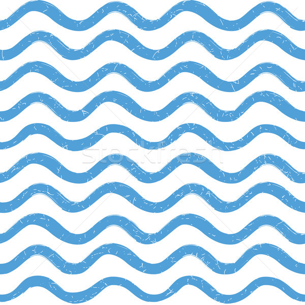 Abstract ocean wave seamless pattern. Wavy line stripe background. Stock photo © Terriana