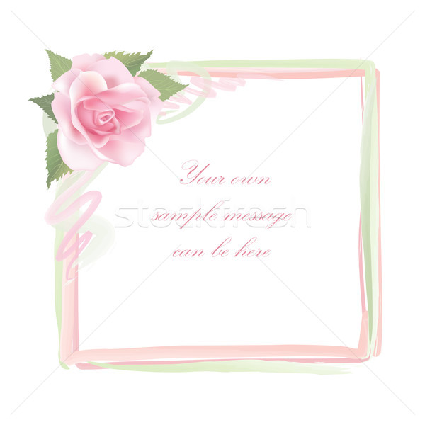Floral background. Flower rose bouquet vintage cover. Flourish greeting card with copy space. Stock photo © Terriana