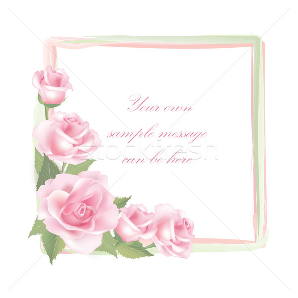 Floral fleur rose bouquet vintage couvrir [[stock_photo]] © Terriana