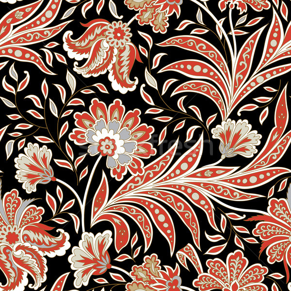 Floral seamless pattern. Flourish oriental ethnic background. Stock photo © Terriana