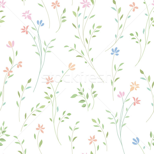 Floral seamless pattern. Flower background. Flourish garden text Stock photo © Terriana