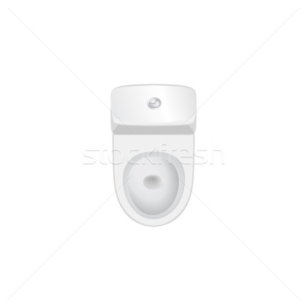 Toilet room furniture sign. Bathroom interior object top view. T Stock photo © Terriana