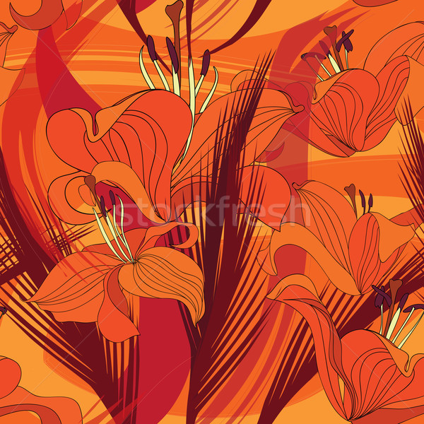 Naadloos decoratief bloempatroon textuur bloemen Stockfoto © Terriana