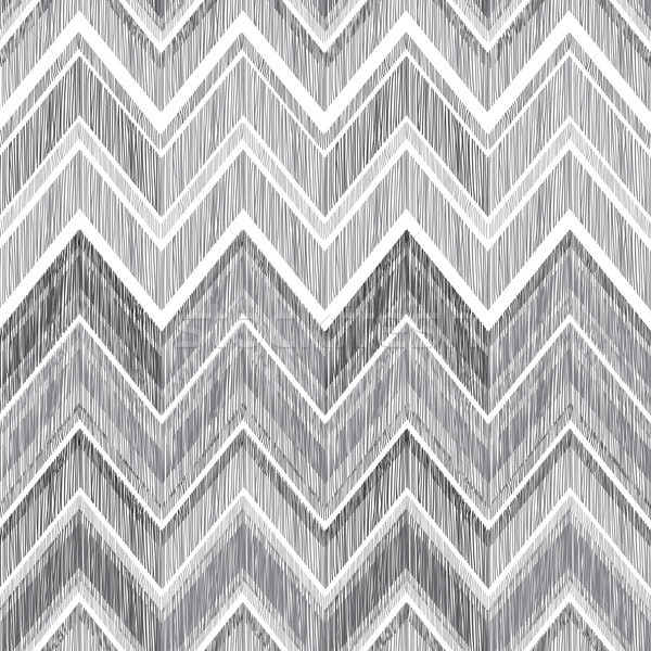 Abstract geometric seamless pattern. Fabric doodle zig zag line  Stock photo © Terriana