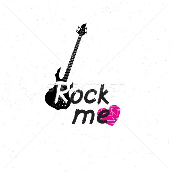 Foto stock: Música · rock · banner · musical · signo · rock · corazón