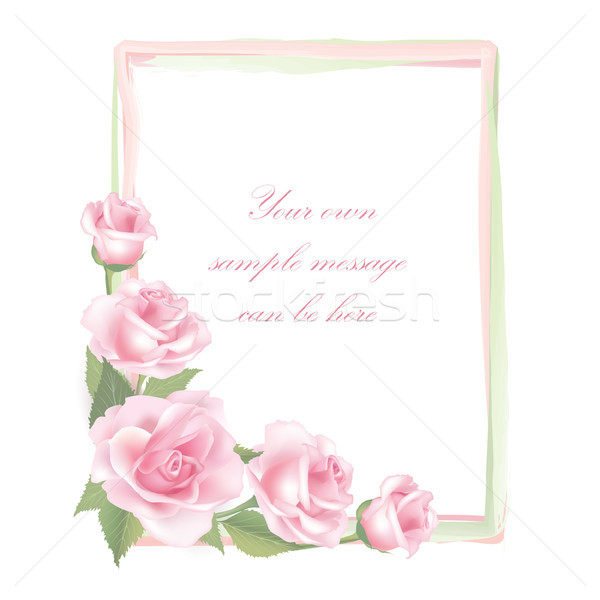 Floral fleur rose bouquet vintage couvrir [[stock_photo]] © Terriana
