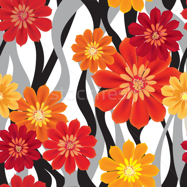 Floral pattern. Flower seamless background. Flourish ornamental garden Stock photo © Terriana