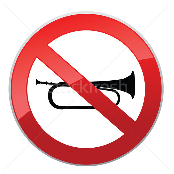 No sound sign. Keep Quiet symbol. Loud sounds ban Stock photo © Terriana