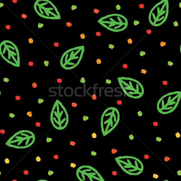 Floral seamless pattern with leaves.Ornamental holiday backgroun Stock photo © Terriana
