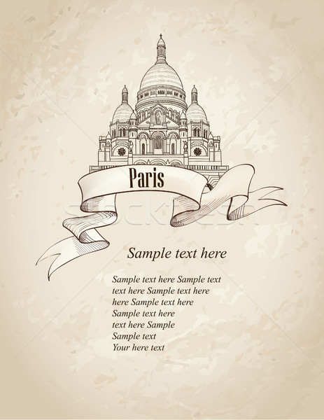 Paris oraş reper bazilica inimă Imagine de stoc © Terriana