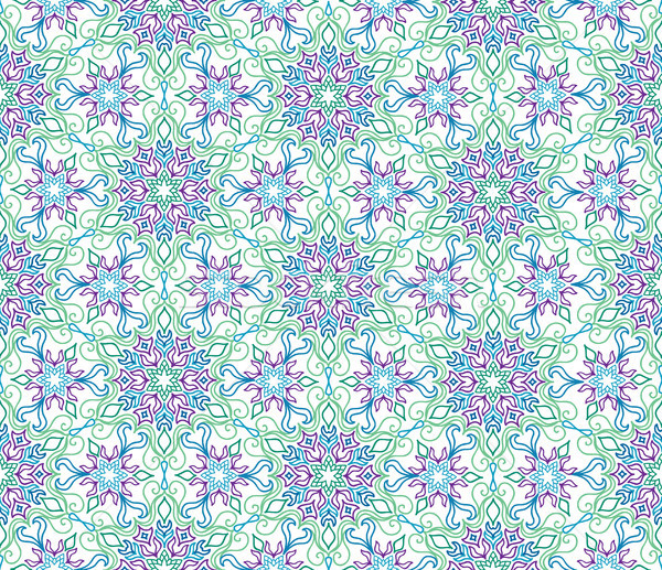 Florescer mosaico azulejos padrão floral Foto stock © Terriana