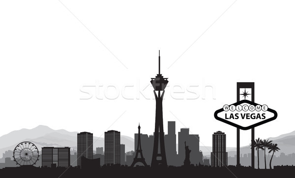 Las Vegas skyline. Travel american city landmark background. Stock photo © Terriana
