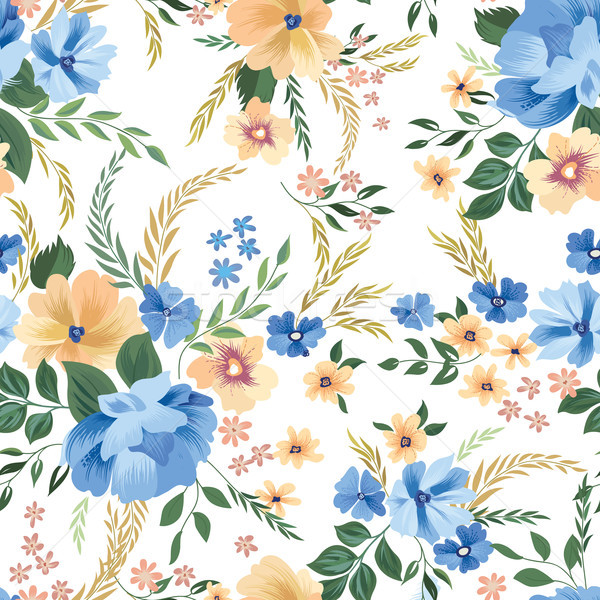 Floral seamless pattern. Flower background. Flourish garden wall Stock photo © Terriana