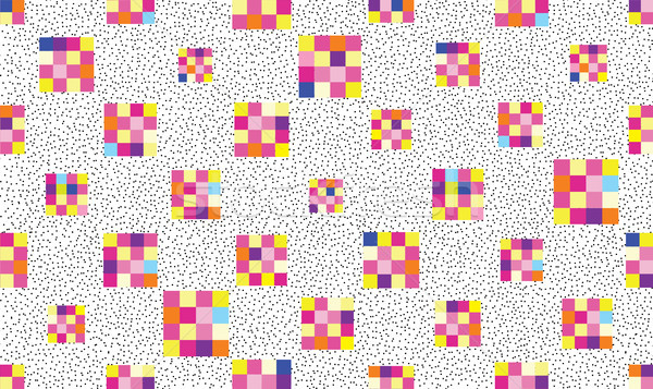Stock photo: l Abstract geometric seamless pattern. Stylish dotted pixel background