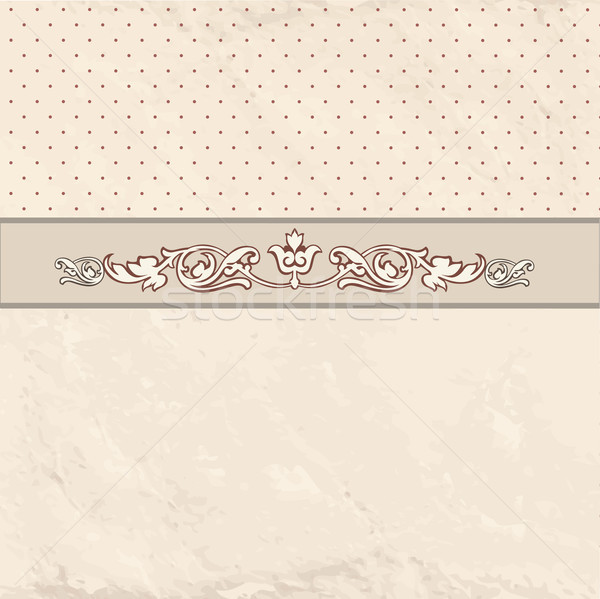 Floral Vignette Border Vintage Background Old Paper Texture Vector Illustration C Terriana 9159208 Stockfresh