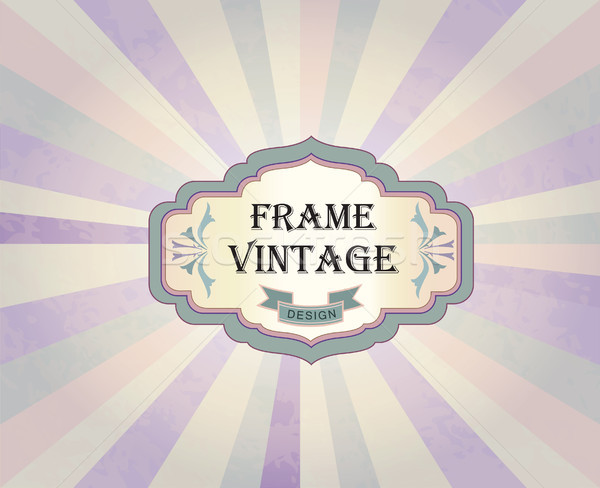 Vintage frame over retro textured background Stock photo © Terriana