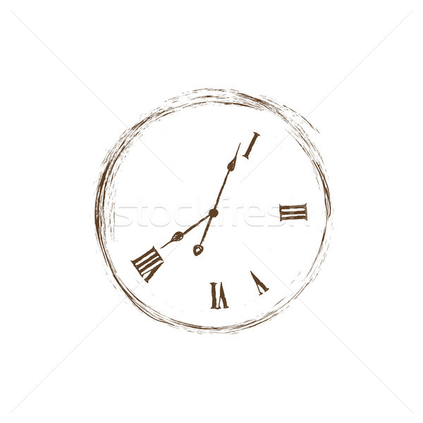 Lost time concept. Doodle watch dial with damaged numbers Stock photo © Terriana